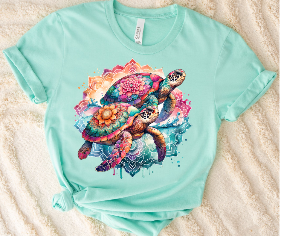 Colorful Turtles- SUBLIMATION
