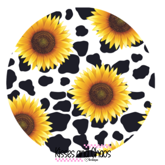 Cow Print & Sunflowers Coasters