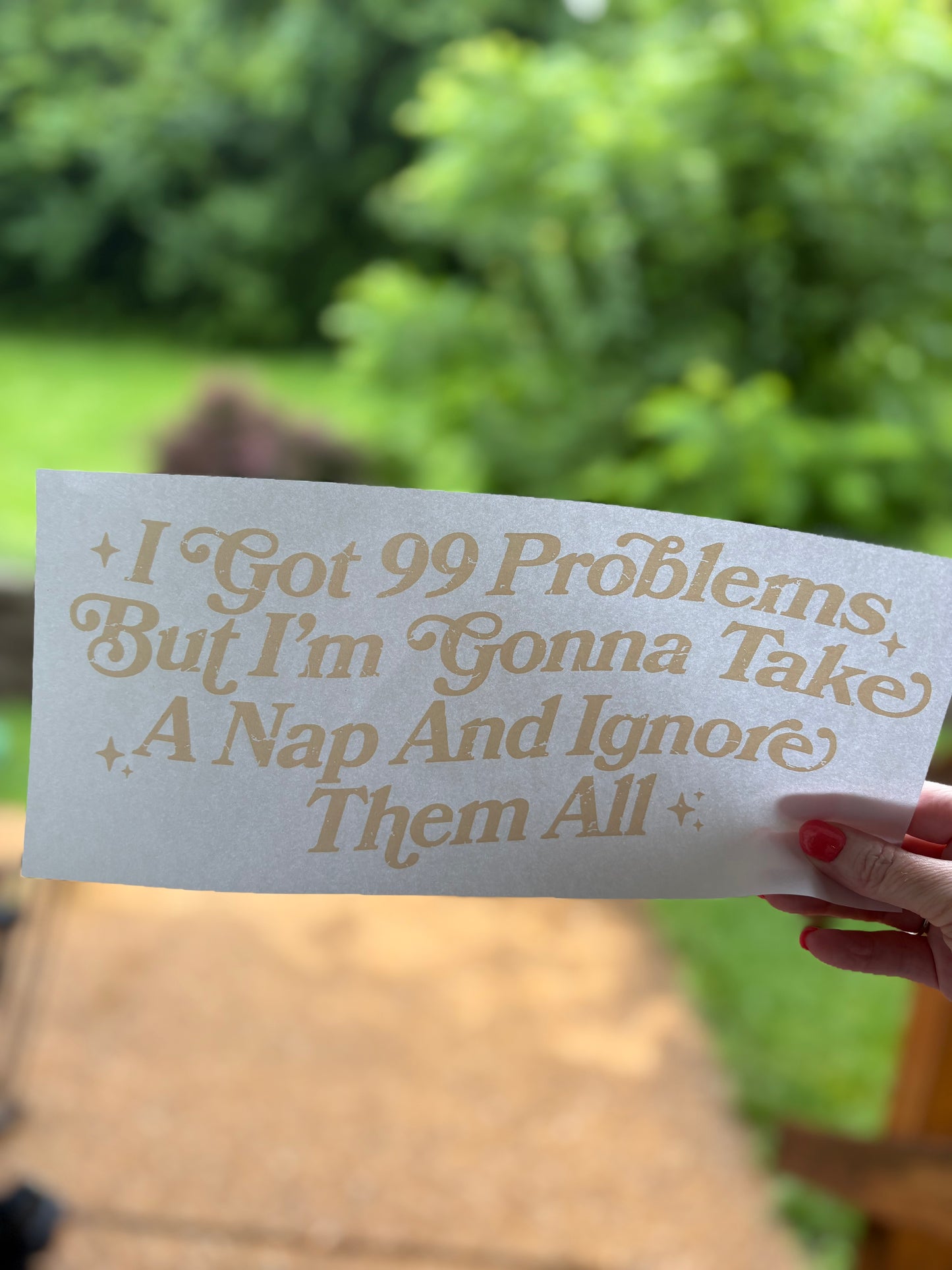 I Got 99 Problems, But I'm Gonna Take A Nap And Ignore Them All