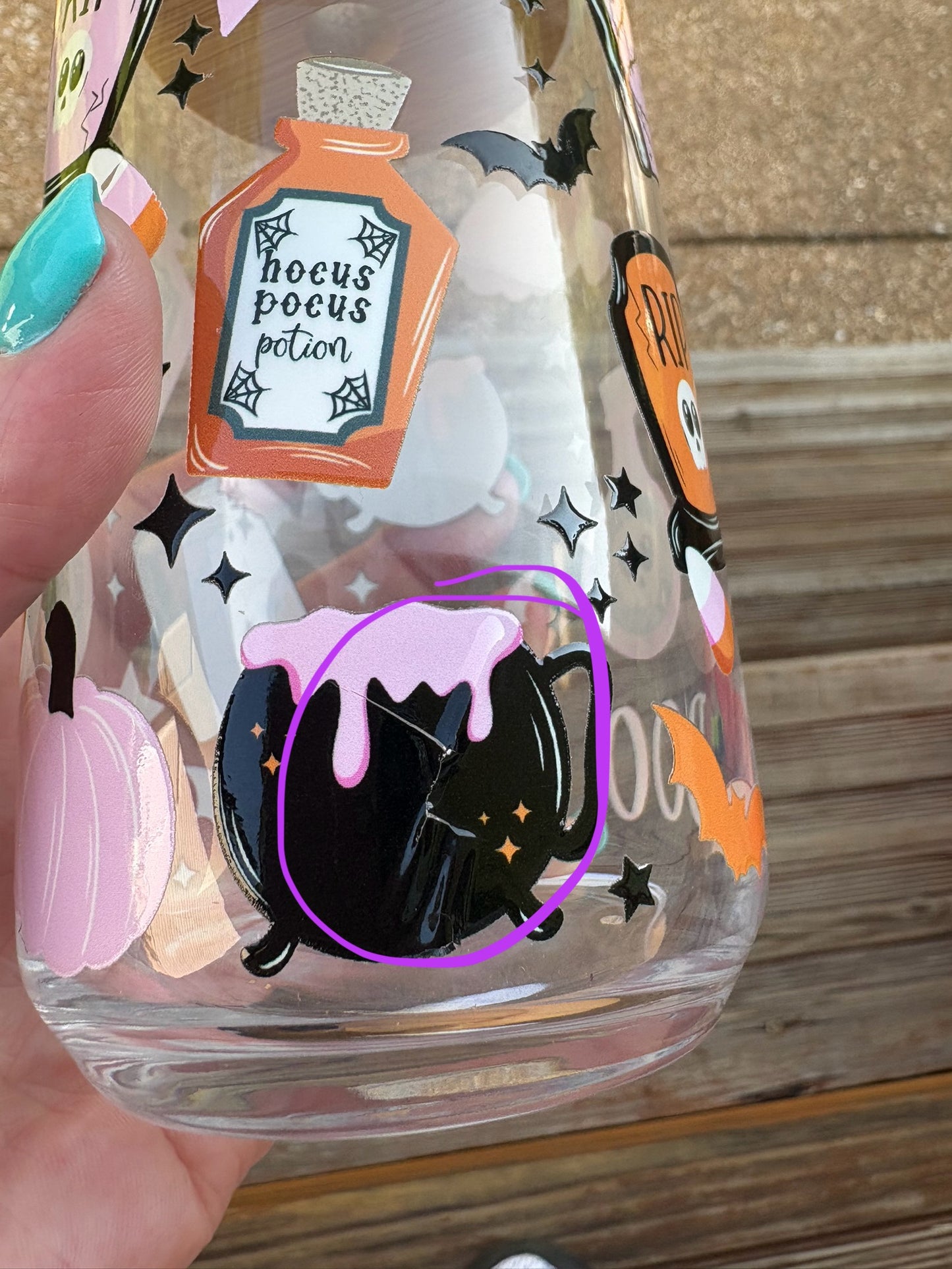 Halloween Glass Can