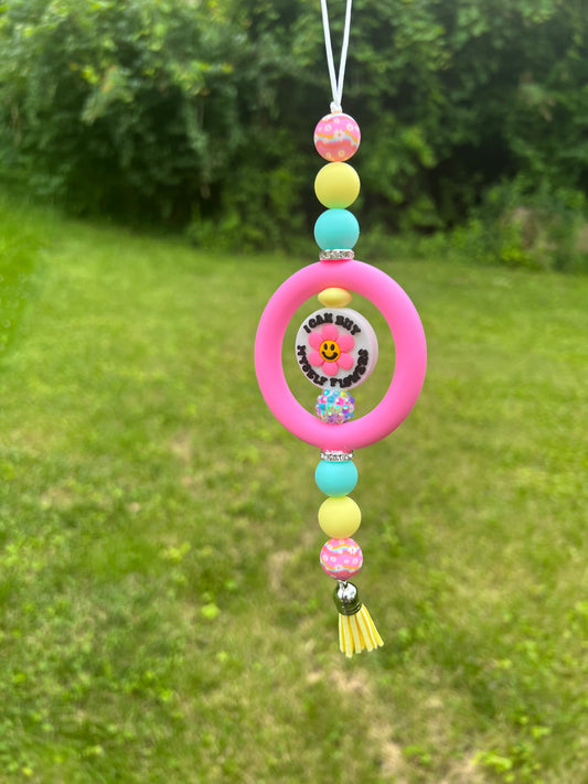 I Can Buy Myself Flowers Car Charm (Pink Ring)