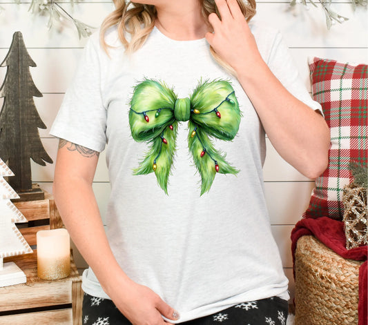 Green Christmas Bow