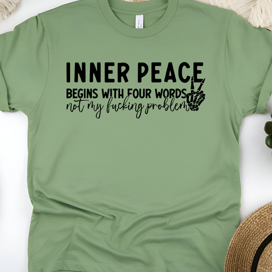 Inner Peace Begins With Four Words- SUBLIMATION DESIGN
