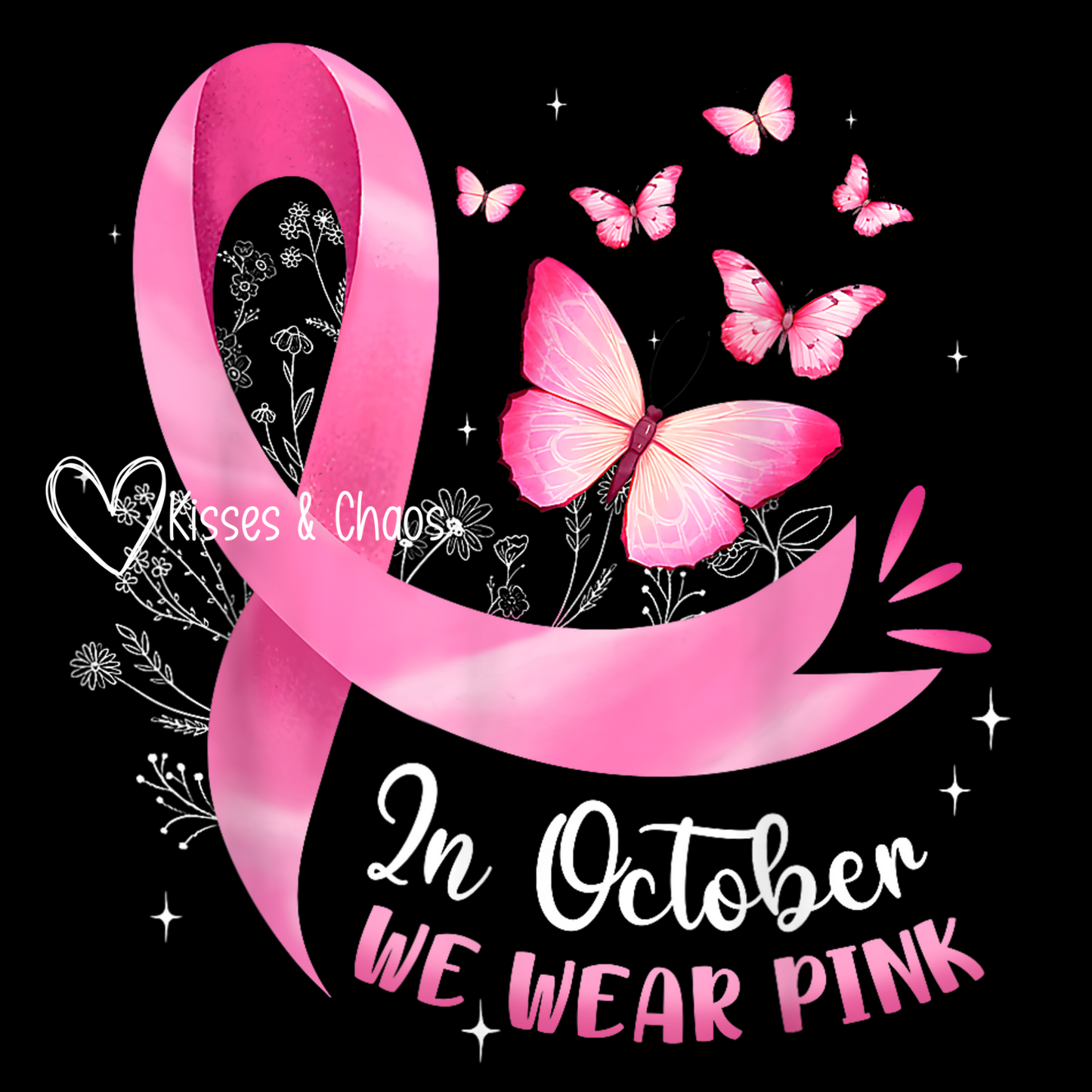 In October We Wear Pink- Awareness Ribbon