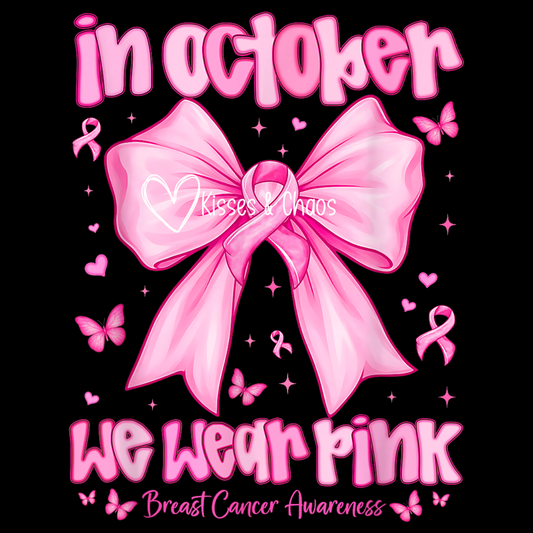In October We Wear Pink- Bow