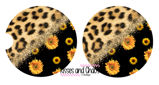 Leopard & Sunflowers Coasters