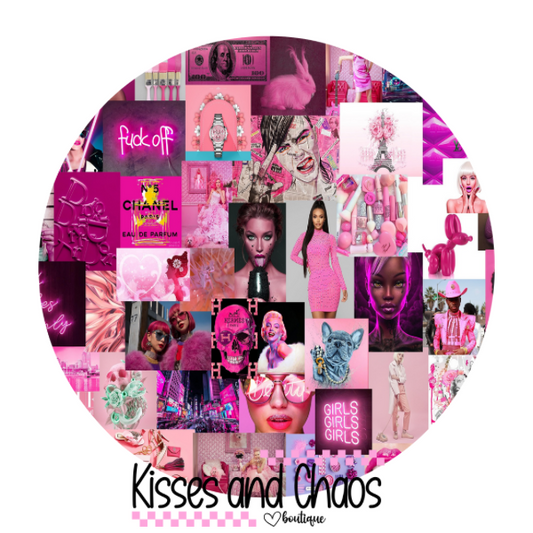 Pink Collage Coasters