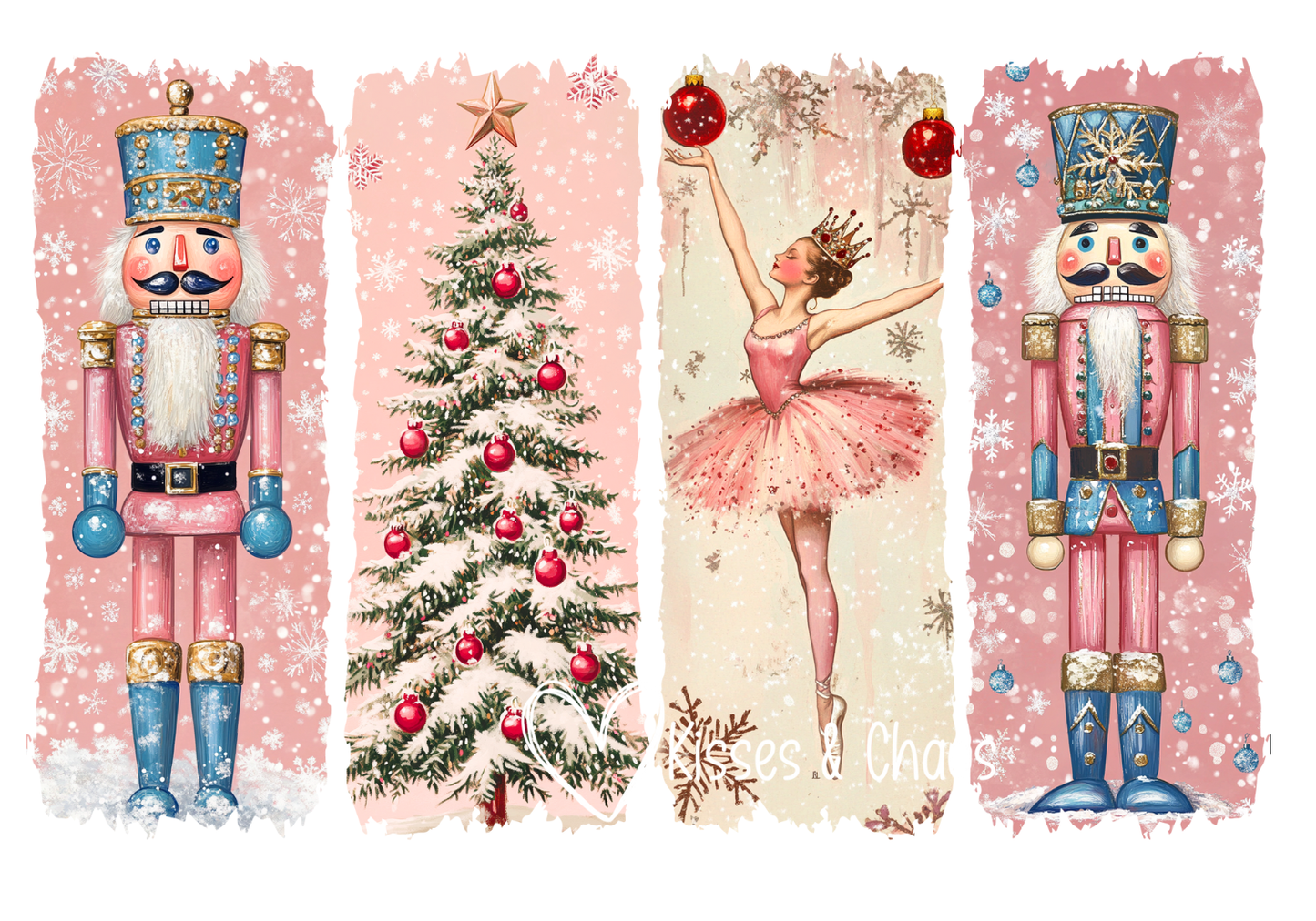 Pink Retro Nutcracker Christmas