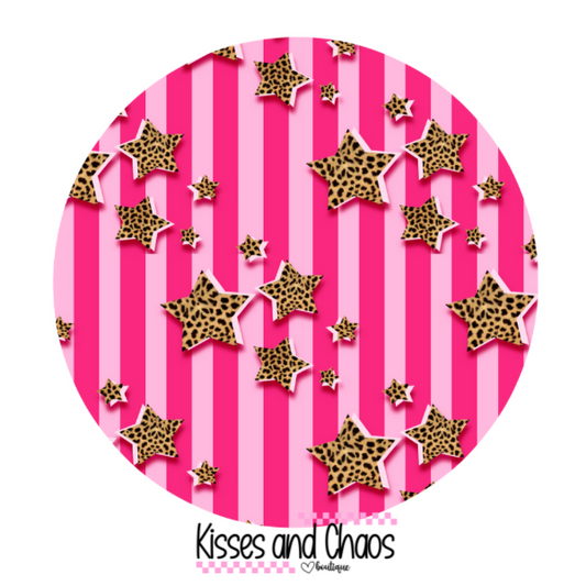 Pink Stripes & Stars- Coasters