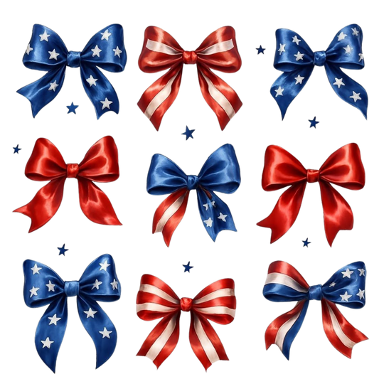 Red, White, and Blue Bows- SUBLIMATION