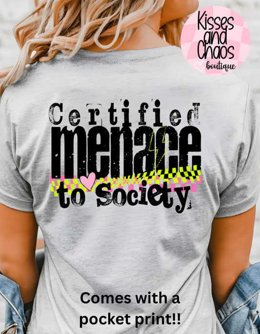 Certified Menace To Society (with pocket)