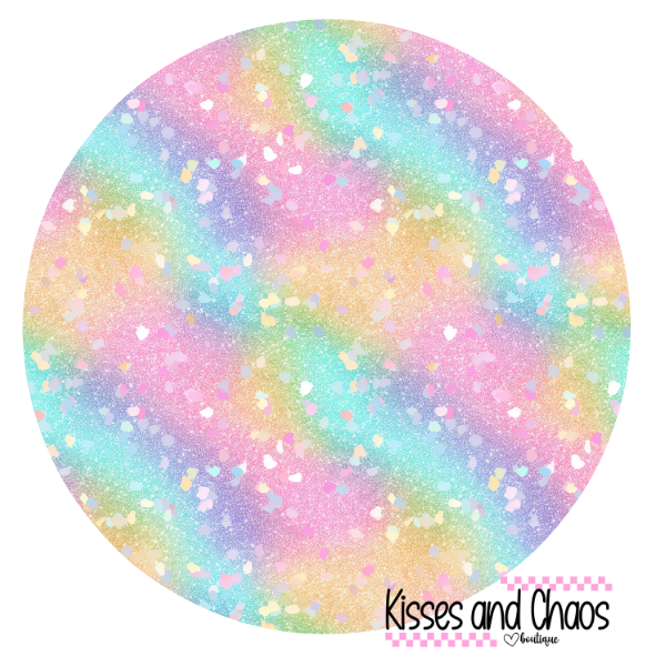 Pastel Rainbow with Glitter Coasters