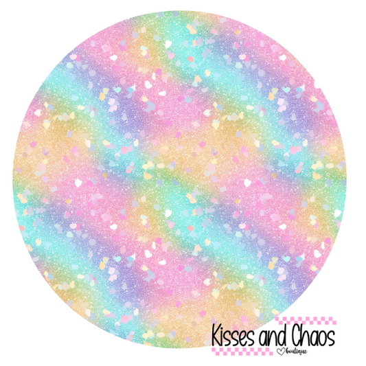 Pastel Rainbow with Glitter Coasters