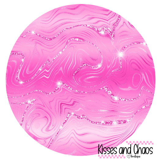 Pink Glitter Swirl Coasters