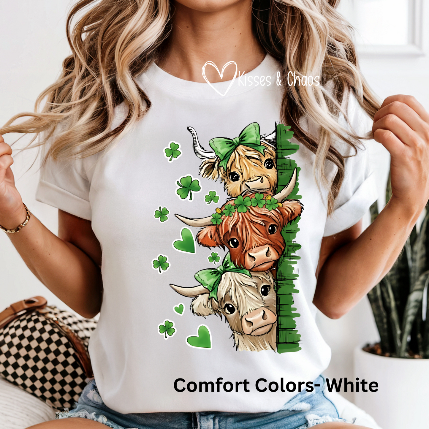 St. Patricks Day Cow Stack Tee