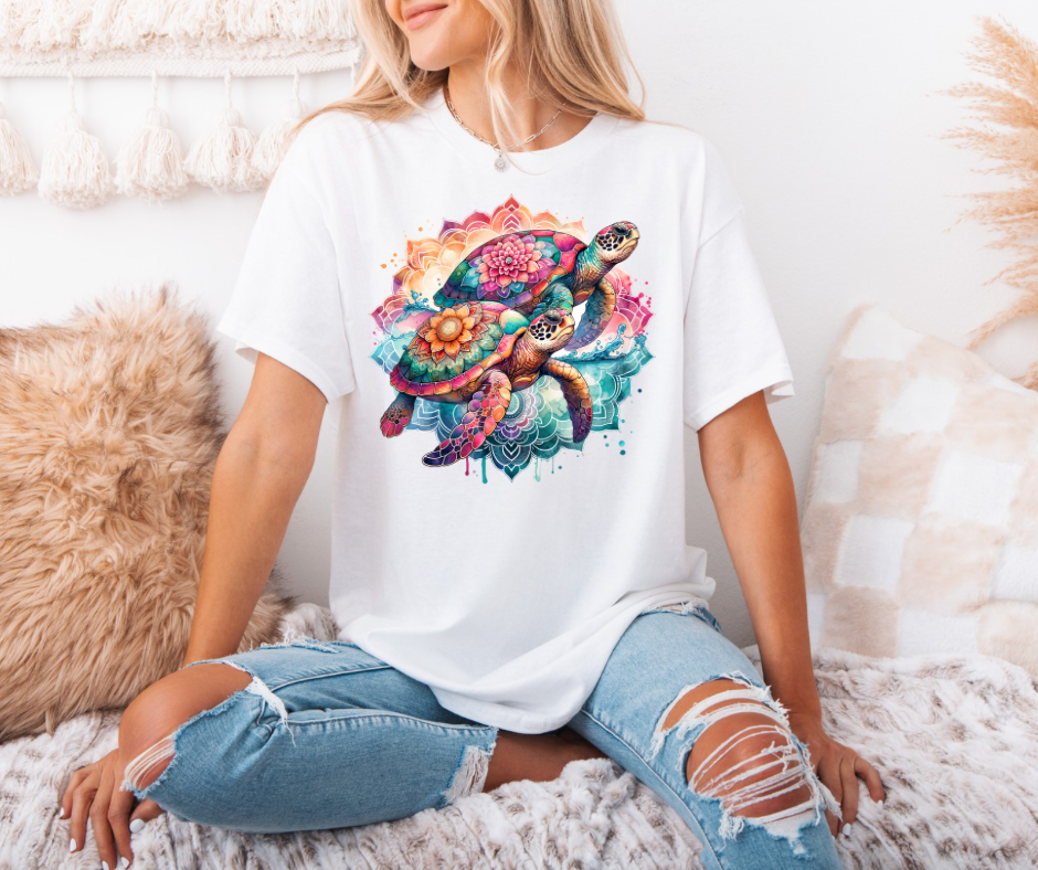 Colorful Turtles- SUBLIMATION