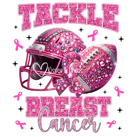 Tackle Breast Cancer- Faux Glitter