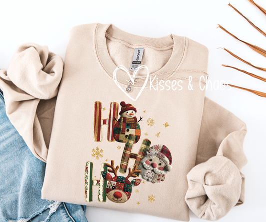 Patchwork Ho Ho Ho Crewneck