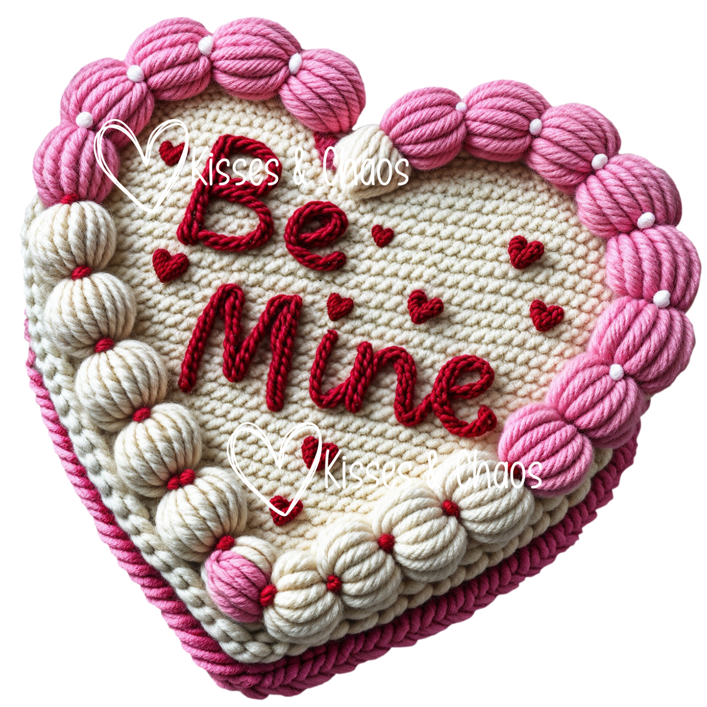 VDAY- Faux Yarn Be Mine Cake