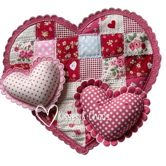 VDAY- Quilt Heart Patch