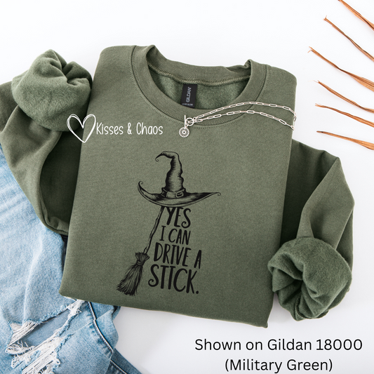 Yes I can Drive A Stick Crewneck